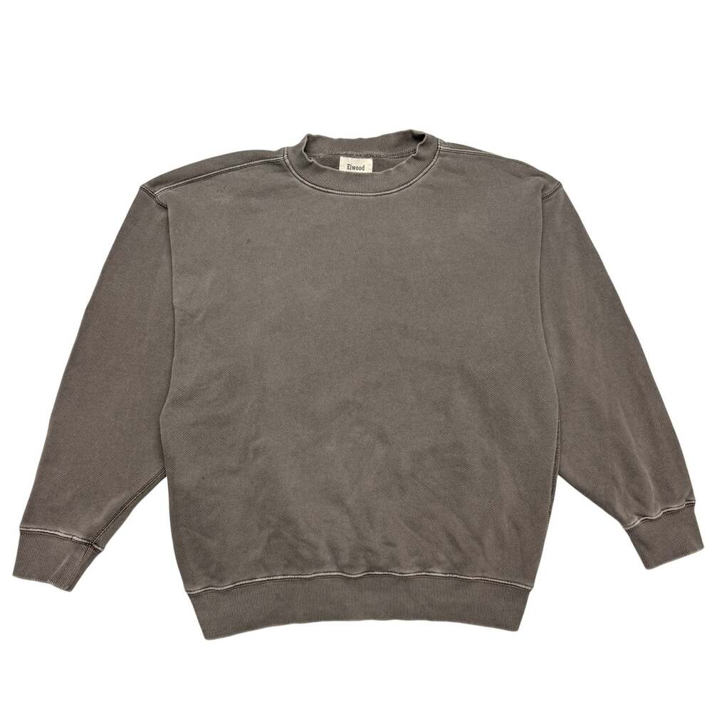 Elwood Core Oversize Crewneck Sweatshirt Men's Medium Vintage Gray Casual